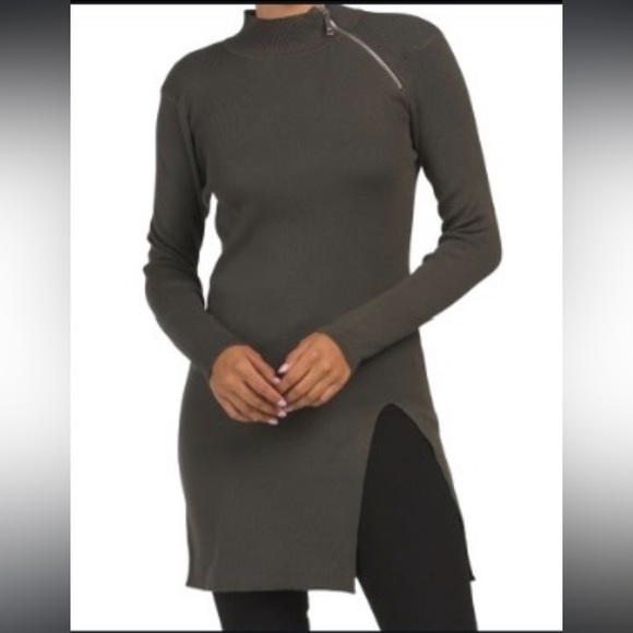 NWOT Cable & Gauge Mock Neck Tunic Sweater - Picture 1 of 9